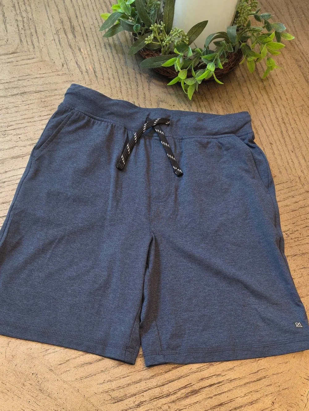 Navy Knit Drawstring Shorts Size 12 Boys